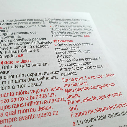 Harpa Celestial 774 | Letra Grande | Capa Luxo Vermelho