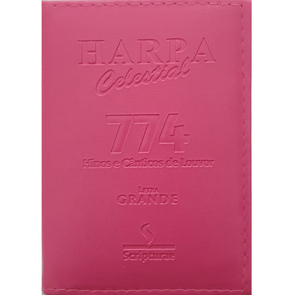 Harpa Celestial 774 | Letra Grande | Capa Luxo Pink