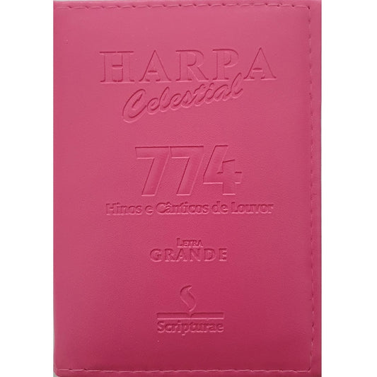 Harpa Celestial 774 | Letra Grande | Capa Luxo Pink