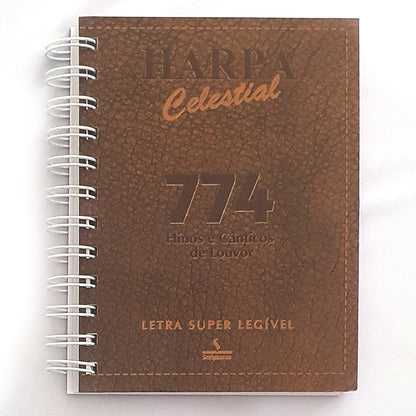 Harpa Celestial 774 | Super Legível | Espiral Marrom