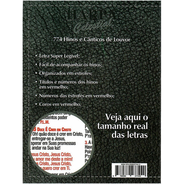 Harpa Celestial 774 |Super Legível  | Cinza