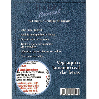 Harpa Celestial 774 |Super Legível  | Azul