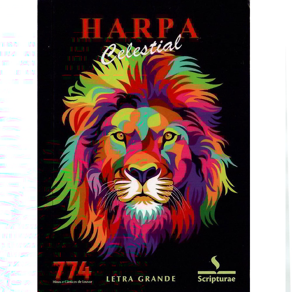 Harpa Celestial 774 | Letra grande | Leão Colorido Preto