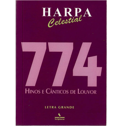 Harpa Celestial 774 | Letra grande | Roxa