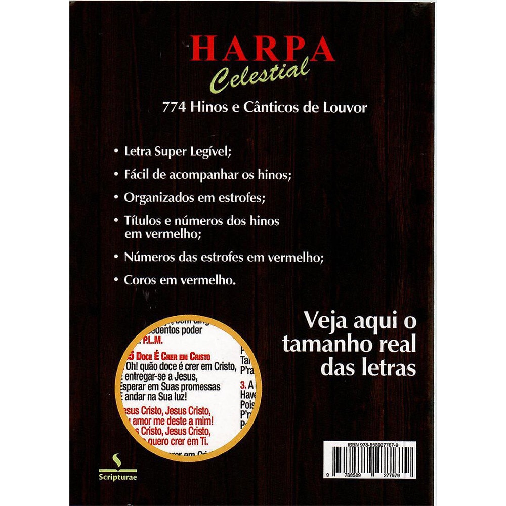 Harpa Celestial 774 | Letra grande | Fé Madeira
