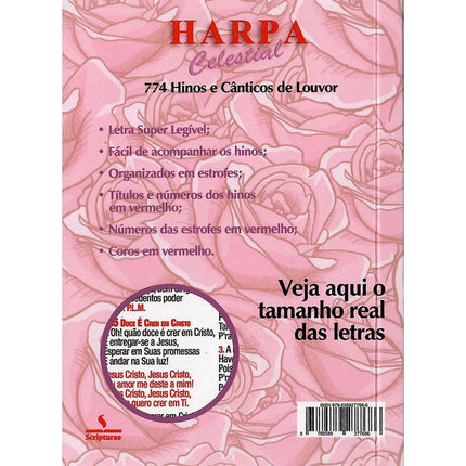 Harpa Celestial 774 | Letra grande | Escudo da Fé Rosa