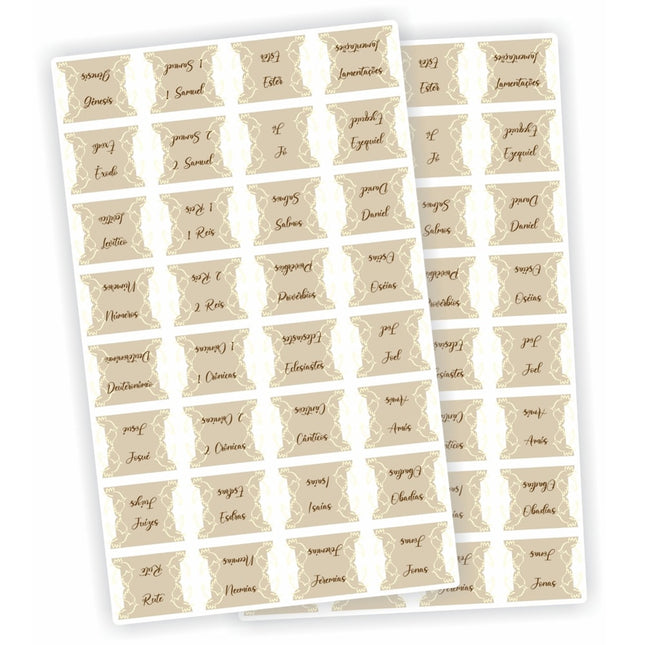 Abas Adesivas para Bíblias | Marcador Índice Pomba Tom Pastel