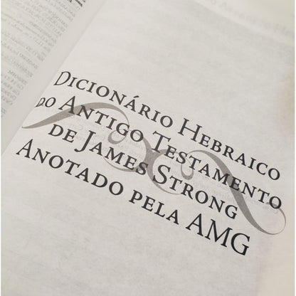 Bíblia de Estudo Palavras Chave | Letra Normal | ARC | Marrom Claro/Escuro