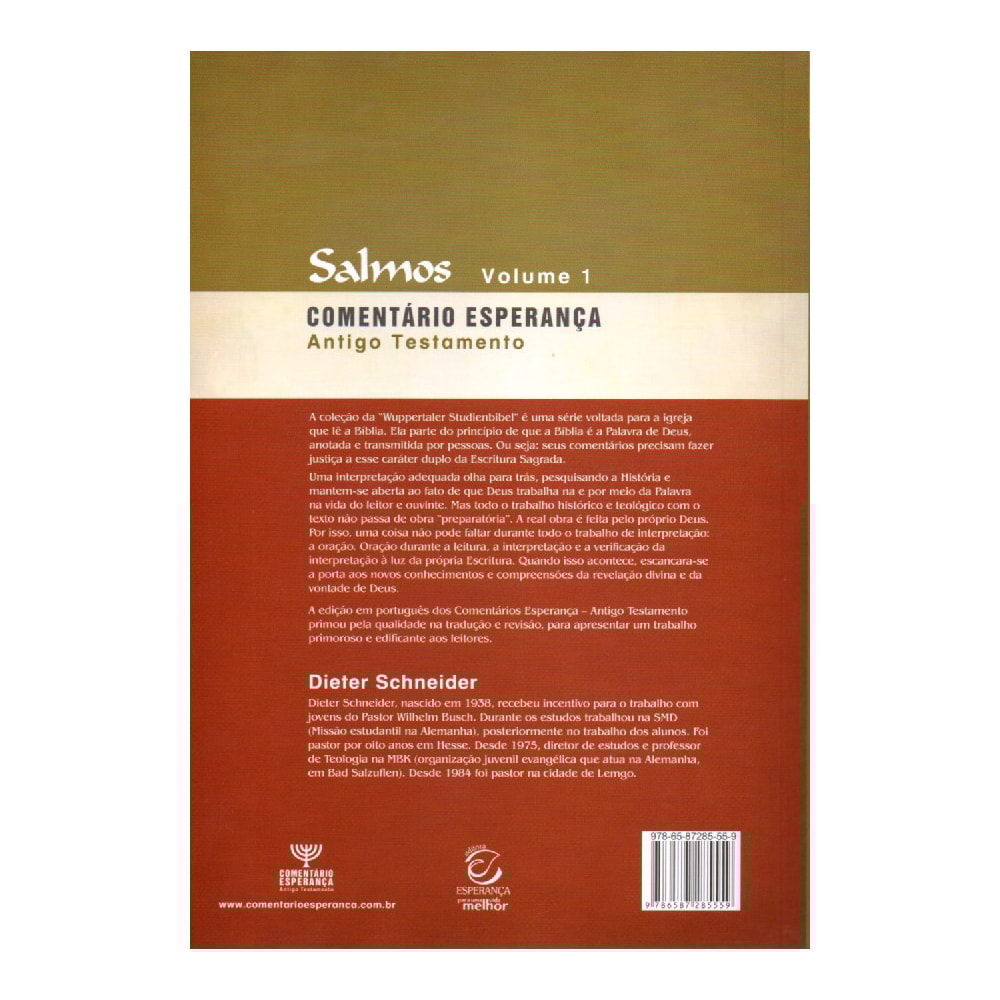 Salmos Vol 1 | Comentário Esperança | Dieter Schneider