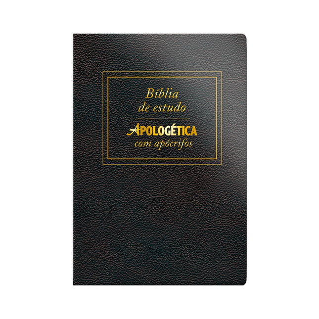 Bíblia de Estudo| Apologética com Apócrifos | Capa Luxo Preta