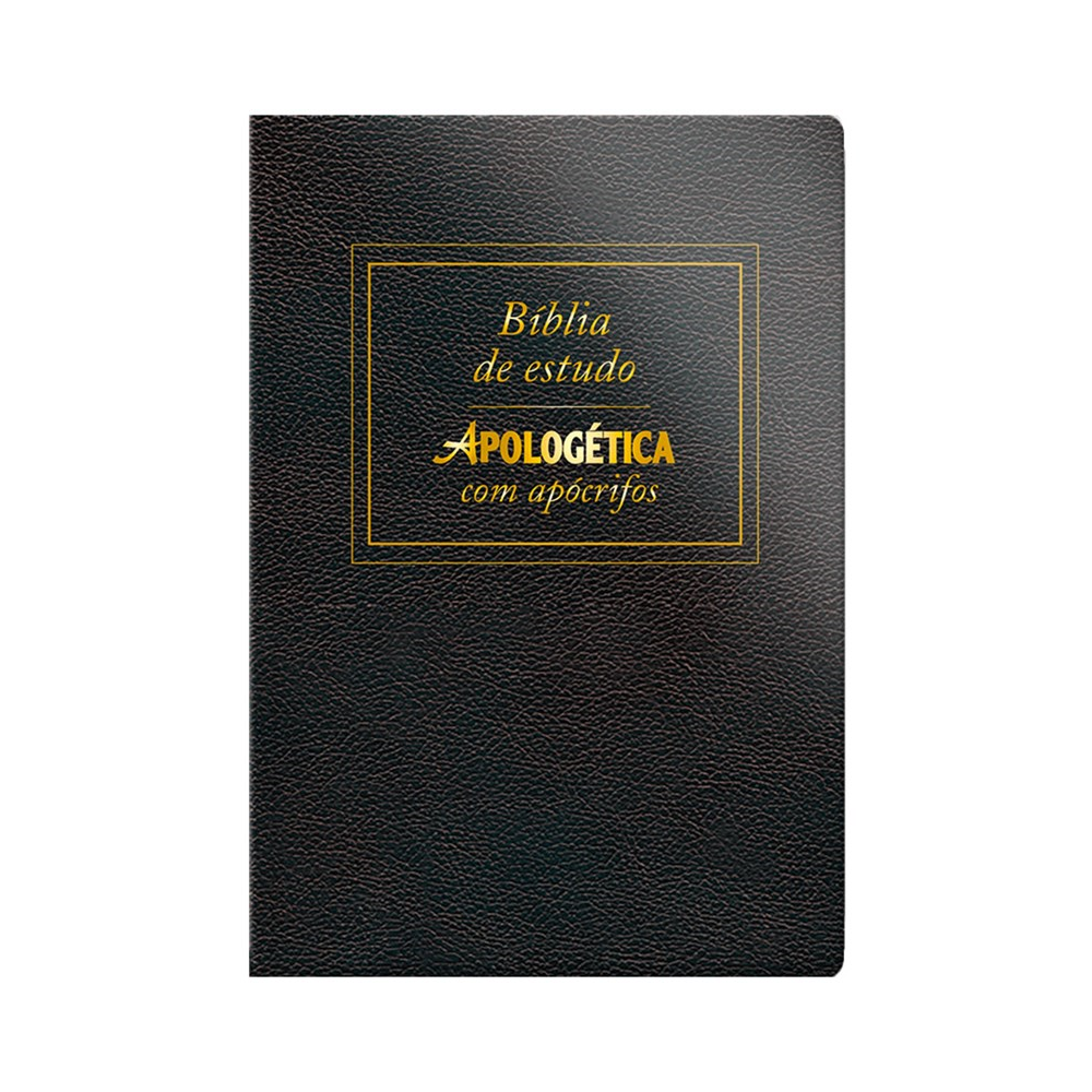 Bíblia de Estudo| Apologética com Apócrifos | Capa Luxo Preta