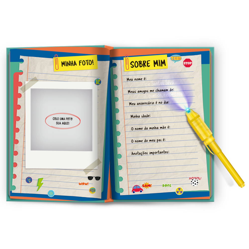 Meu Diário mágico | C/ Caneta Magica