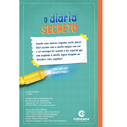Meu Diário mágico | C/ Caneta Magica