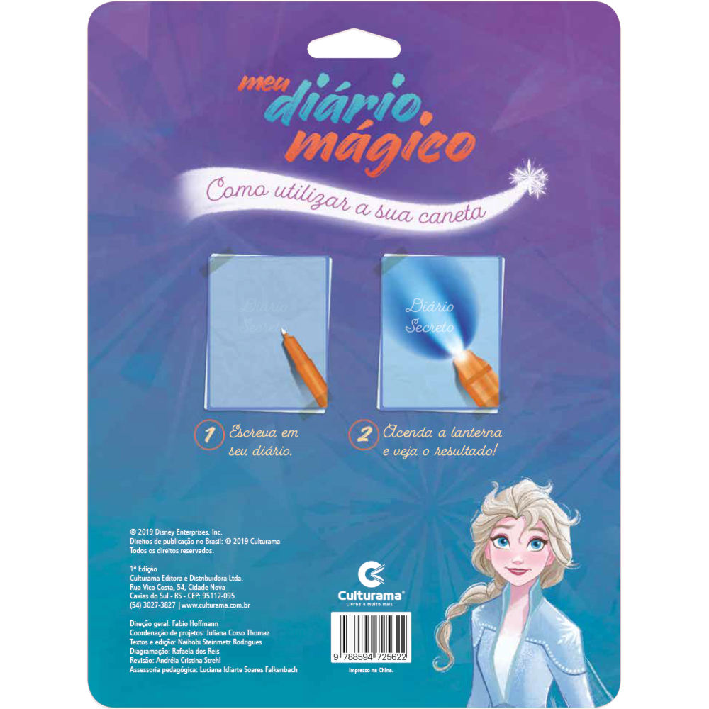 Meu Diário mágico Frozen 2 | C/ Caneta Magica