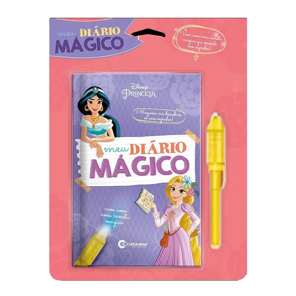 Meu Diário Magico Princesas da Disney | C/ Caneta Magica