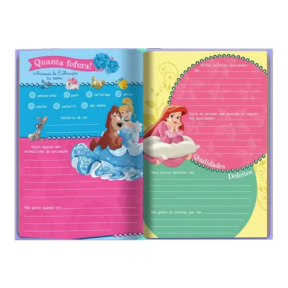 Meu Diário Magico Princesas da Disney | C/ Caneta Magica