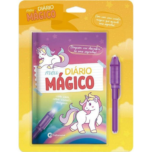 Meu Diário mágico Unicórnio | C/ Caneta Magica