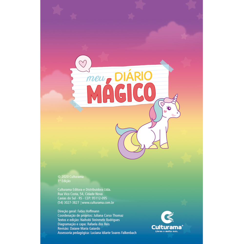 Meu Diário mágico Unicórnio | C/ Caneta Magica