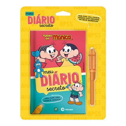 Meu Diário mágico Turma da Mônica | C/ Caneta Magica