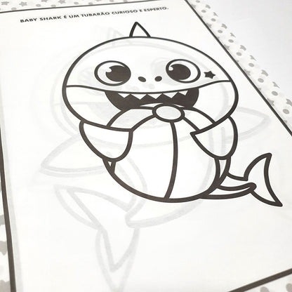 Ler e Colorir com Lápis | Baby Shark | Gigante