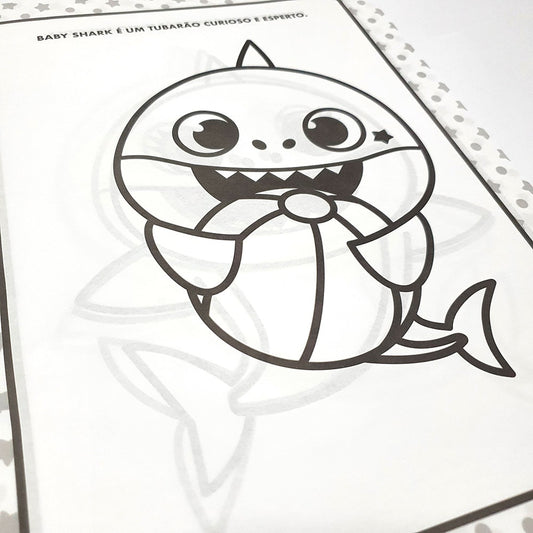 Ler e Colorir com Lápis | Baby Shark | Gigante
