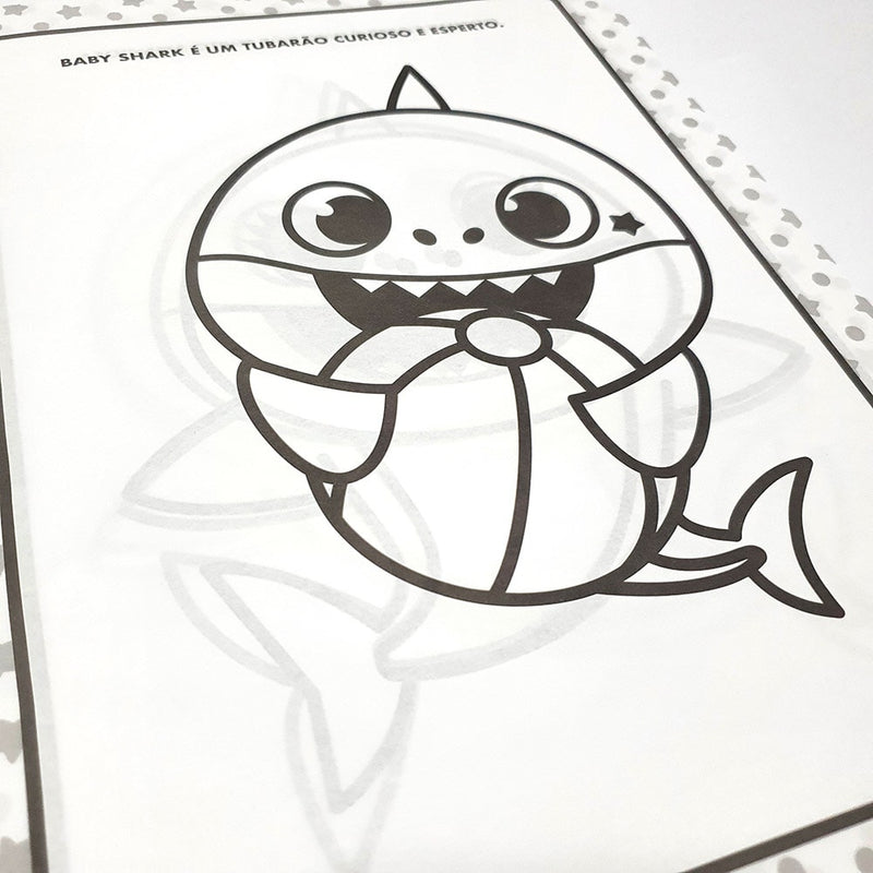 Ler e Colorir com Lápis | Baby Shark | Gigante