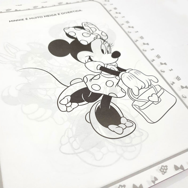 Ler e Colorir com Lápis | Minnie | Gigante
