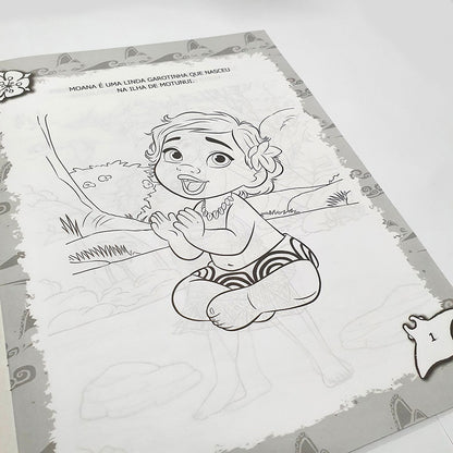 Ler e Colorir com Lápis | Moana | Gigante