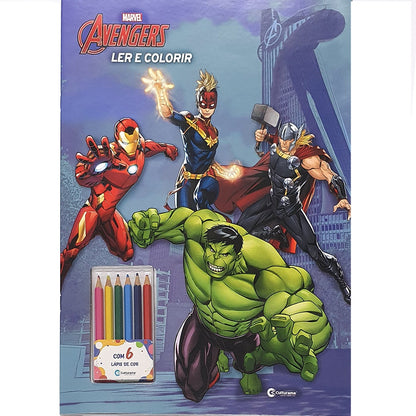 Ler e Colorir com Lápis | Vingadores | Gigante