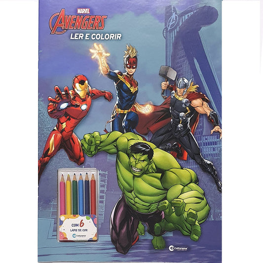 Ler e Colorir com Lápis | Vingadores | Gigante