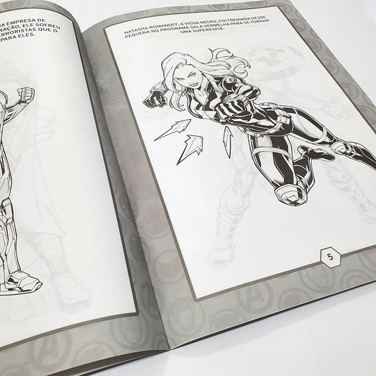 Ler e Colorir com Lápis | Vingadores | Gigante