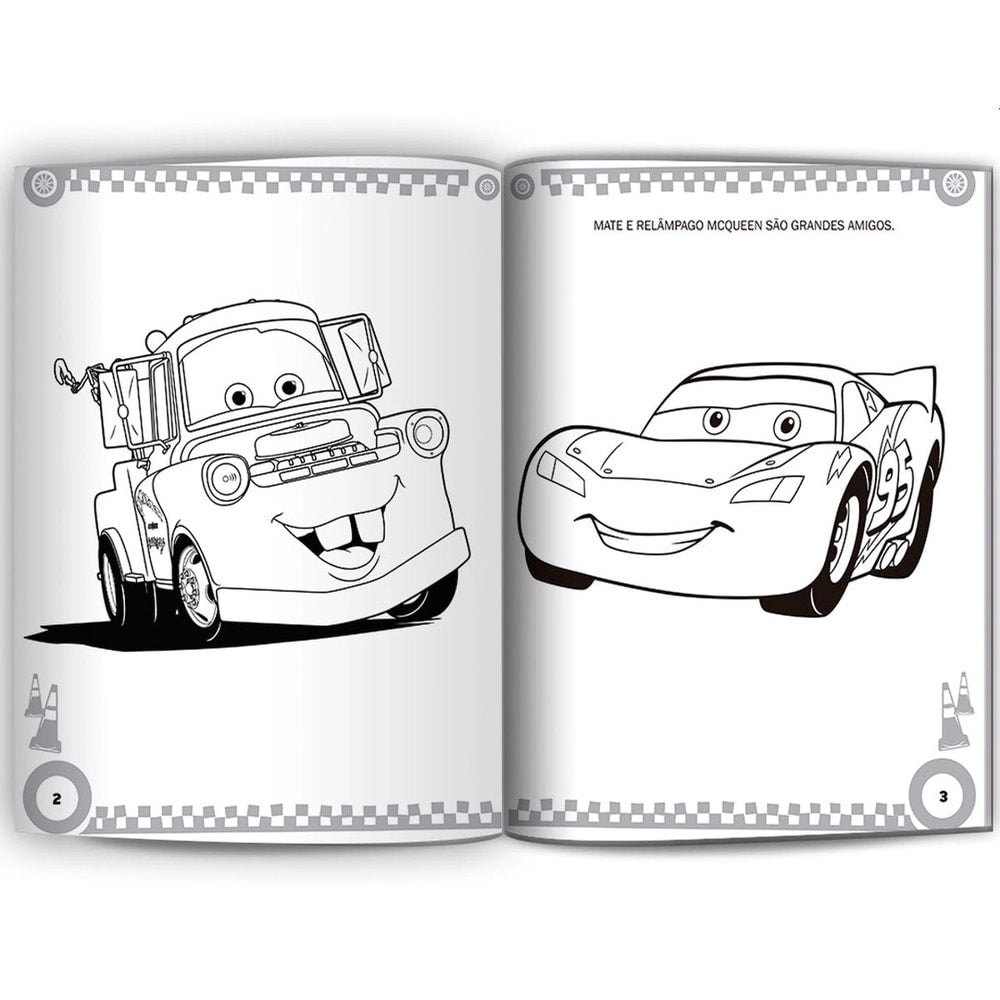 Carros Ler e Colorir | C/ Lápis