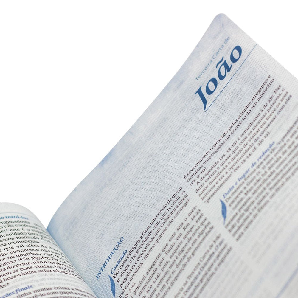 Bíblia de Estudo Almeida | NAA | Capa Luxo Azul
