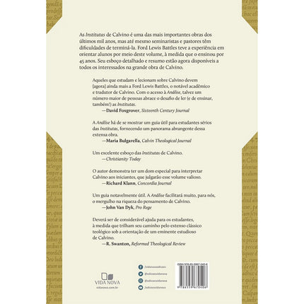 Análise das Institutas da Religião Cristã de João Calvino | Ford Lewis Battles