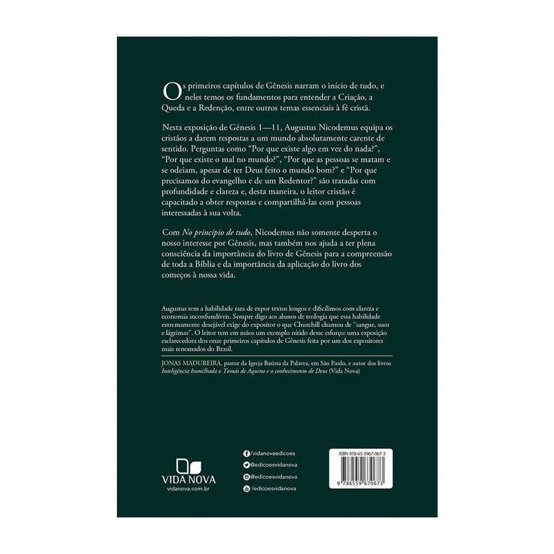 No Princípio de Tudo | Augustus Nicodemus