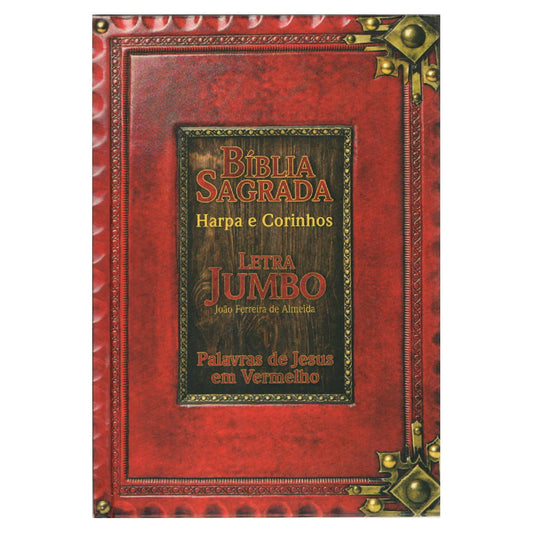 Bíblia Sagrada Letra Jumbo | ARC | Capa Dura Retro Vermelha