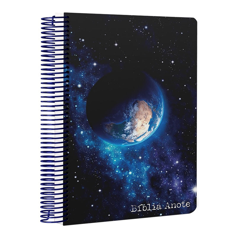 Bíblia Anote Espiral Terra | NVI | Letra Normal | Com Espaço Para Anotações