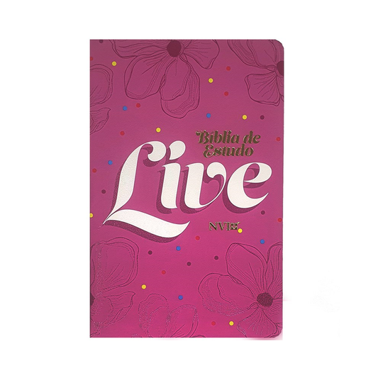 Bíblia de Estudo LIVE | NVI | Letra Média | Capa Luxo Live Bloom