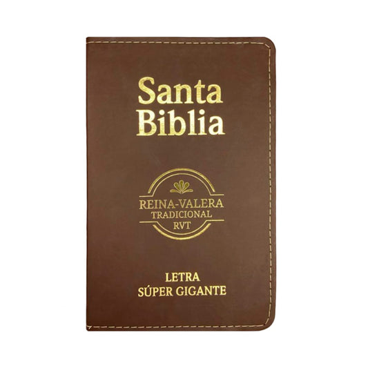Bíblia Sagrada em Espanhol | RVT | Letra Super Gigante | Luxo Marrom