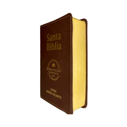 Bíblia Sagrada em Espanhol | RVT | Letra Super Gigante | Luxo Marrom