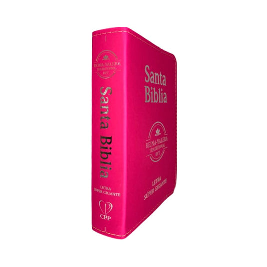 Bíblia Sagrada em Espanhol | RVT | Letra Super Gigante | Luxo Pink