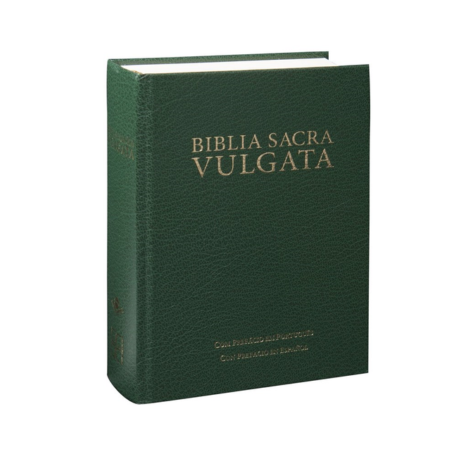 Biblia Sacra Vulgata em Latim | Letra Normal | Capa Dura Verde