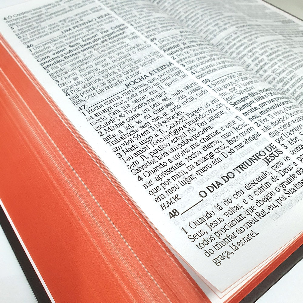 Bíblia Sagrada com Harpa Avivada e Corinhos | ARC | Capa Dura Coroa Neon