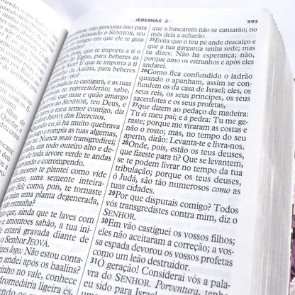 Bíblia da Mulher Vitoriosa | Letra Gigante | ARC | Capa Luxo Floral Bege