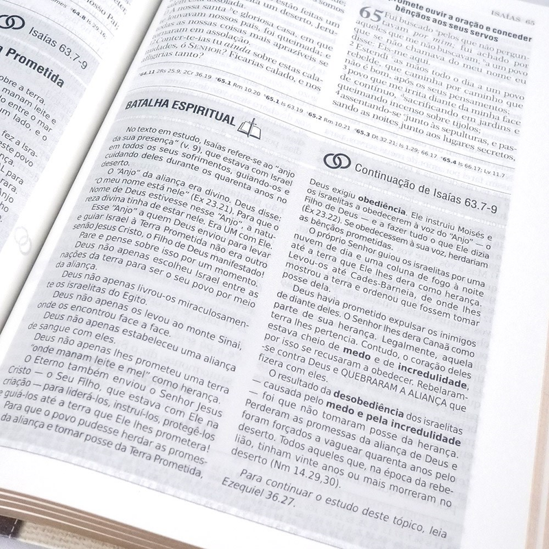Bíblia de Estudo | Batalha Espiritual e Vitória Financeira | ARC| Capa Luxo Preta