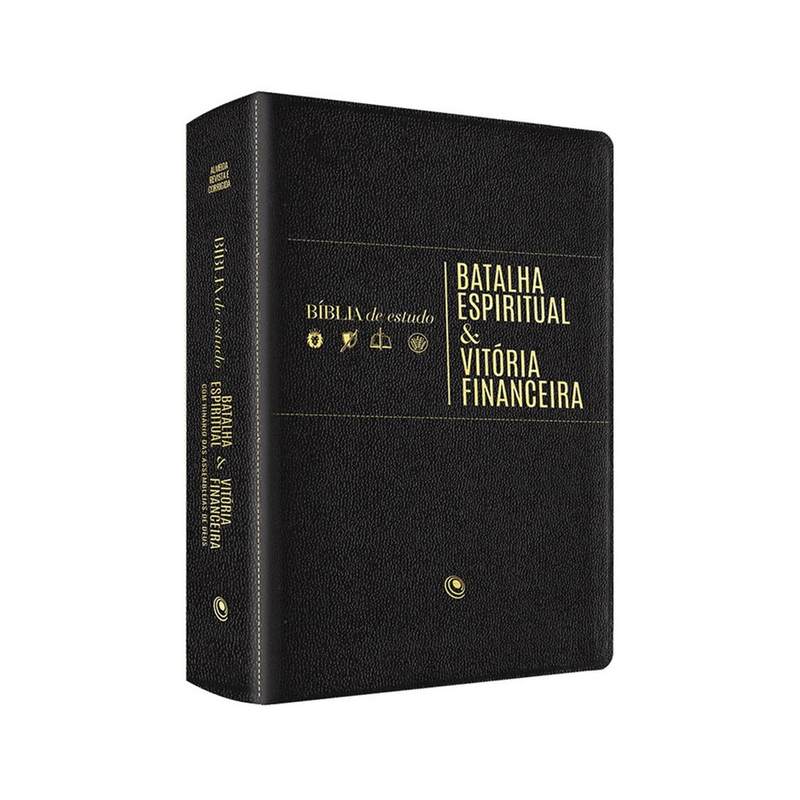 Bíblia de Estudo | Batalha Espiritual e Vitória Financeira | ARC| Capa Luxo Preta