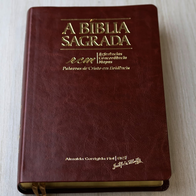 Bíblia Sagrada RCM | ACF | Letra Gigante | Capa Luxo Mogno
