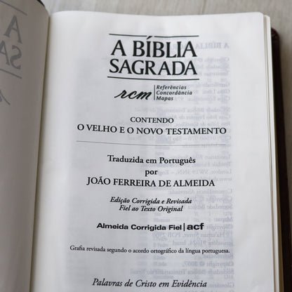 Bíblia Sagrada RCM | ACF | Letra Gigante | Capa Luxo Mogno