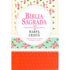 Bíblia Sagrada | ARC | Letra Gigante | Harpa Cristã | Capa Brochura Floral Vermelha