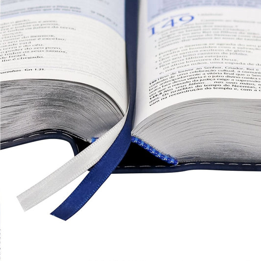 Bíblia da Escola Bíblica | NAA | Letra Normal | Capa Luxo Azul